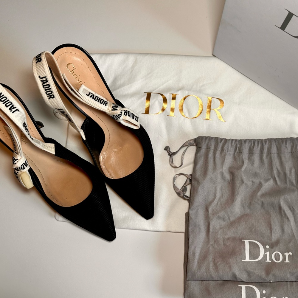Jadior Dior slingback heels like new never worn with original box size 38.5